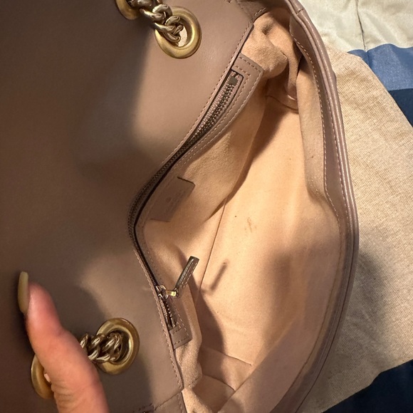 Gucci Marmont small shoulder/crossbody bag. Dusty pink leather - Picture 3 of 4